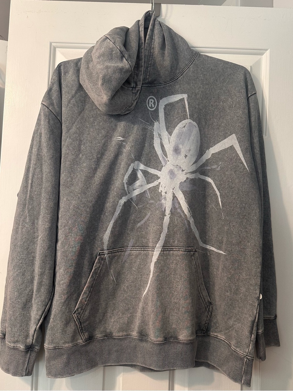 Gray Spider Graphic Hoodie - NWOT